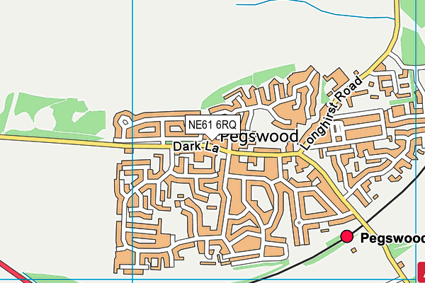 NE61 6RQ map - OS VectorMap District (Ordnance Survey)