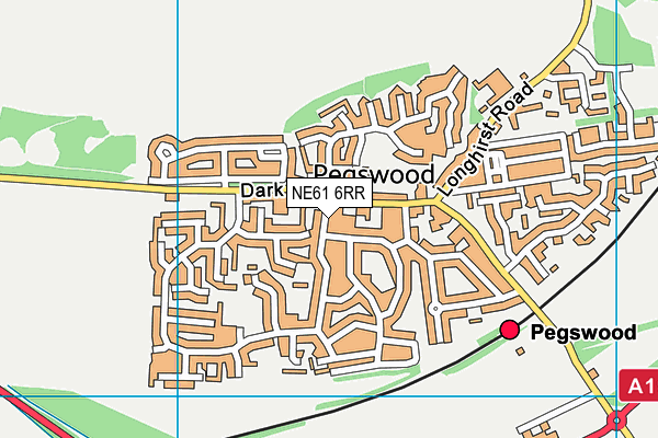 NE61 6RR map - OS VectorMap District (Ordnance Survey)