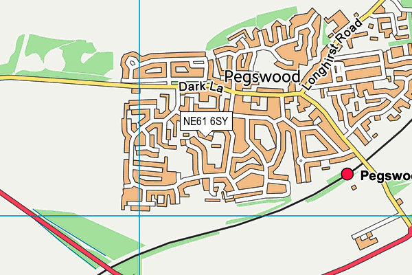 NE61 6SY map - OS VectorMap District (Ordnance Survey)