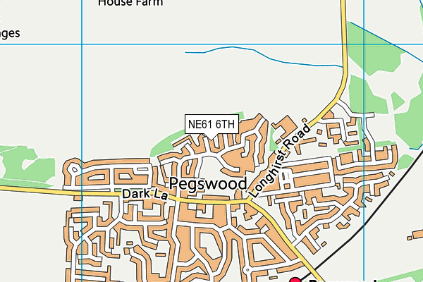 NE61 6TH map - OS VectorMap District (Ordnance Survey)