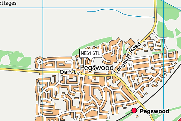 NE61 6TL map - OS VectorMap District (Ordnance Survey)