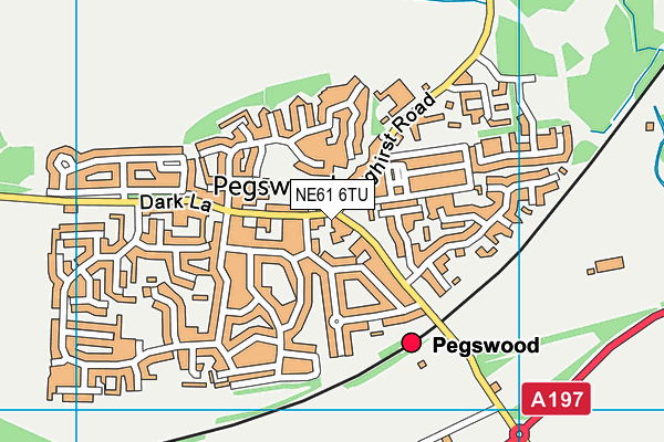 NE61 6TU map - OS VectorMap District (Ordnance Survey)