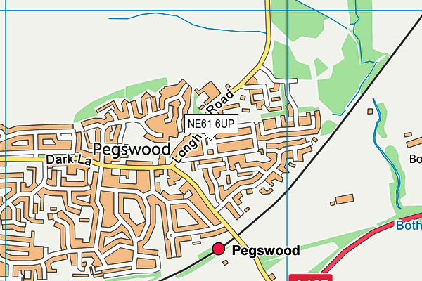 NE61 6UP map - OS VectorMap District (Ordnance Survey)