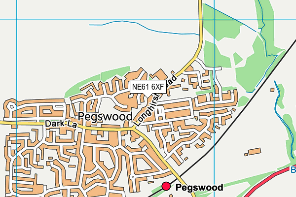 NE61 6XF map - OS VectorMap District (Ordnance Survey)