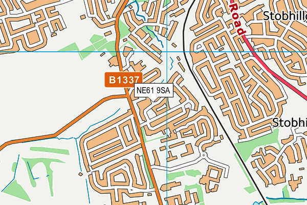 NE61 9SA map - OS VectorMap District (Ordnance Survey)