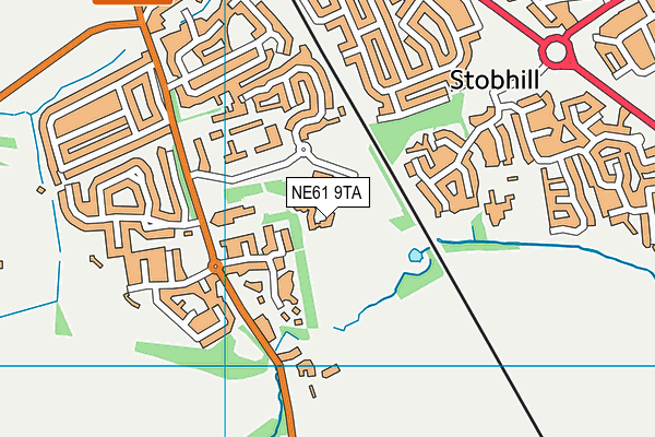 NE61 9TA map - OS VectorMap District (Ordnance Survey)