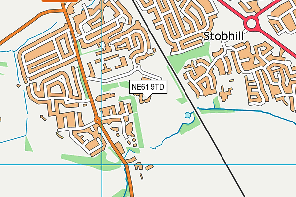 NE61 9TD map - OS VectorMap District (Ordnance Survey)