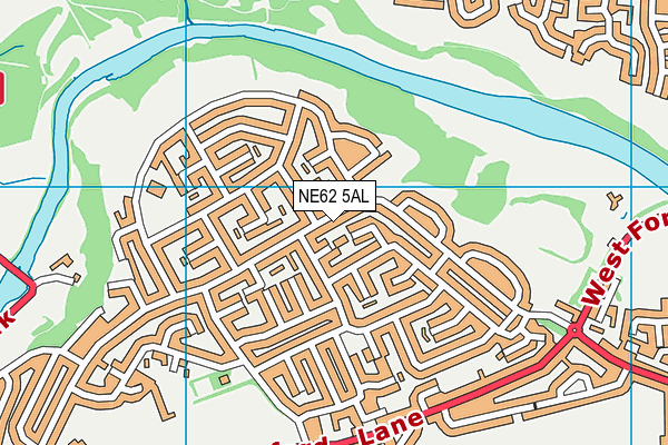 NE62 5AL map - OS VectorMap District (Ordnance Survey)