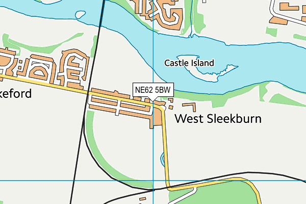 NE62 5BW map - OS VectorMap District (Ordnance Survey)