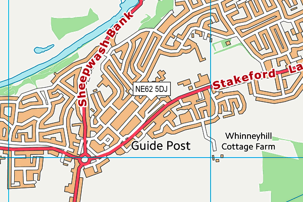 Cleaswell Hill School map (NE62 5DJ) - OS VectorMap District (Ordnance Survey)