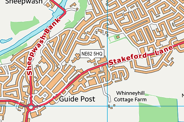 Guide Post Middle School (Closed) map (NE62 5HQ) - OS VectorMap District (Ordnance Survey)