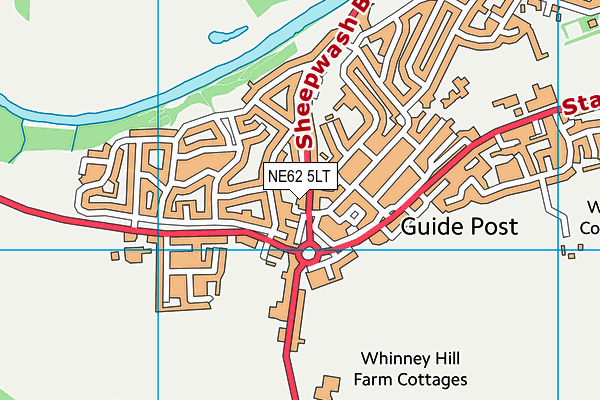 NE62 5LT map - OS VectorMap District (Ordnance Survey)