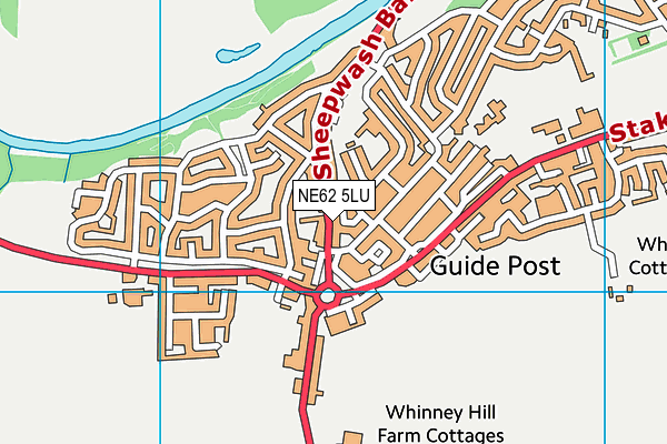 NE62 5LU map - OS VectorMap District (Ordnance Survey)