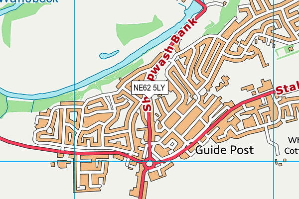 NE62 5LY map - OS VectorMap District (Ordnance Survey)