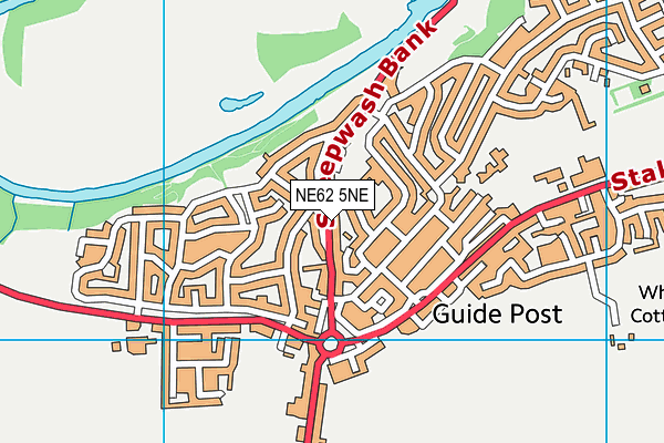 NE62 5NE map - OS VectorMap District (Ordnance Survey)