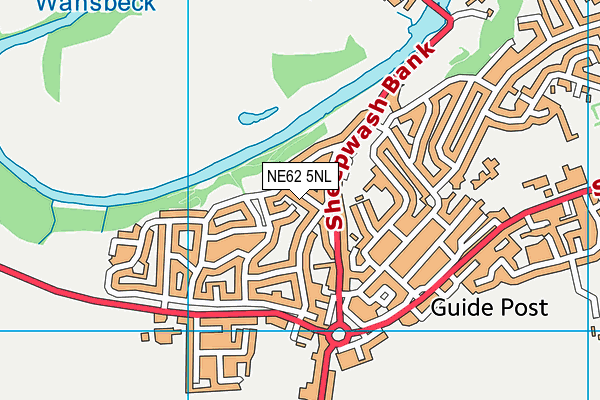 NE62 5NL map - OS VectorMap District (Ordnance Survey)