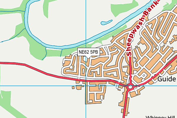 NE62 5PB map - OS VectorMap District (Ordnance Survey)