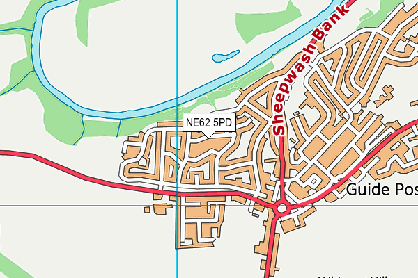 NE62 5PD map - OS VectorMap District (Ordnance Survey)