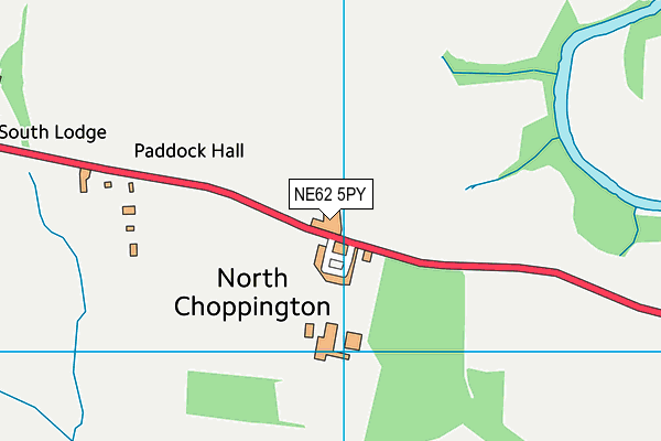 NE62 5PY map - OS VectorMap District (Ordnance Survey)