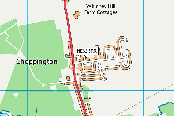 Choppington Primary School map (NE62 5RR) - OS VectorMap District (Ordnance Survey)