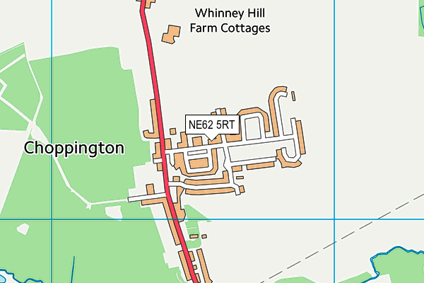 NE62 5RT map - OS VectorMap District (Ordnance Survey)