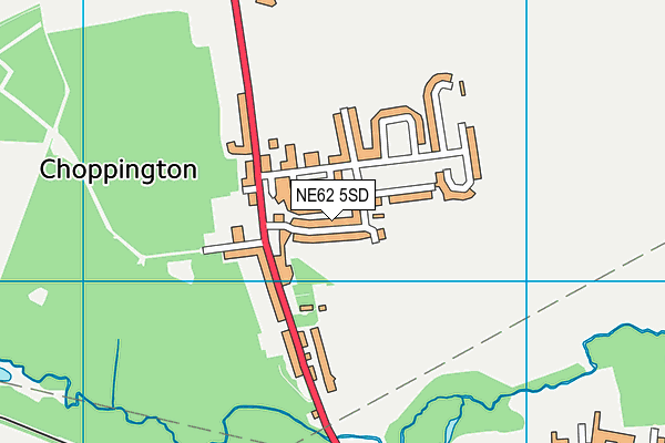NE62 5SD map - OS VectorMap District (Ordnance Survey)