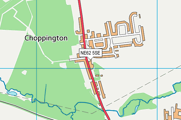 NE62 5SE map - OS VectorMap District (Ordnance Survey)
