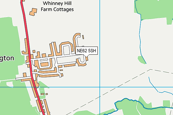 NE62 5SH map - OS VectorMap District (Ordnance Survey)