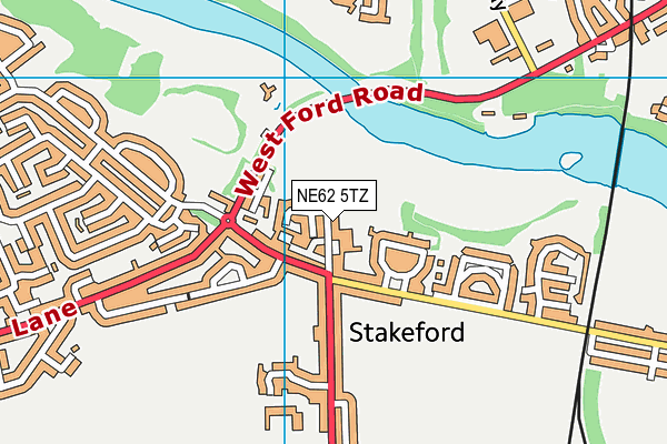 Stakeford Primary School map (NE62 5TZ) - OS VectorMap District (Ordnance Survey)