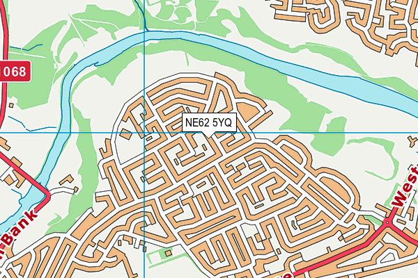 NE62 5YQ map - OS VectorMap District (Ordnance Survey)