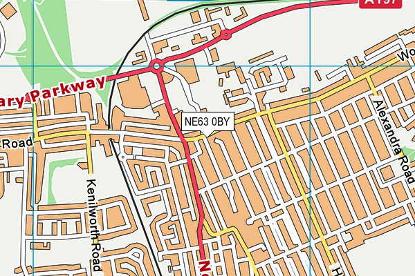 NE63 0BY map - OS VectorMap District (Ordnance Survey)