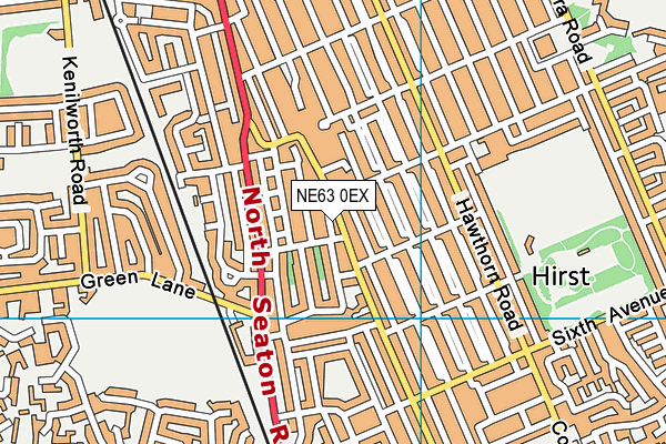 NE63 0EX map - OS VectorMap District (Ordnance Survey)