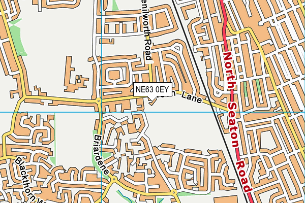 NE63 0EY map - OS VectorMap District (Ordnance Survey)