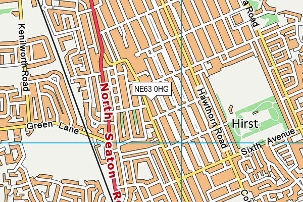 NE63 0HG map - OS VectorMap District (Ordnance Survey)