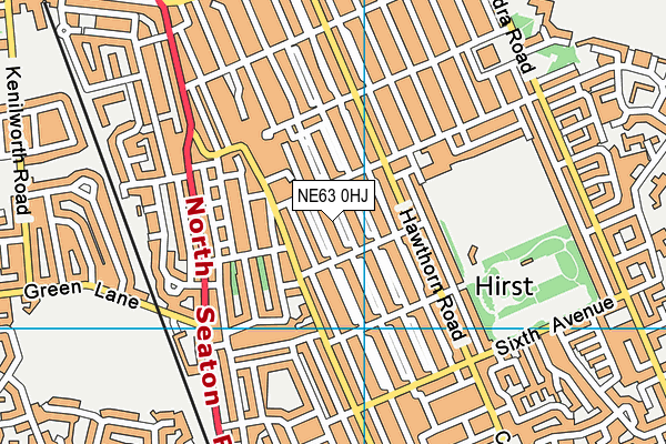 NE63 0HJ map - OS VectorMap District (Ordnance Survey)