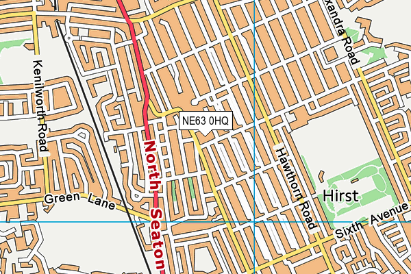 NE63 0HQ map - OS VectorMap District (Ordnance Survey)