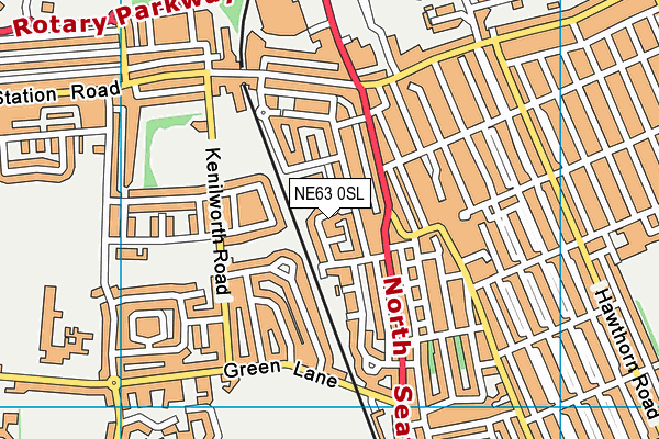 NE63 0SL map - OS VectorMap District (Ordnance Survey)
