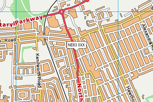 NE63 0XX map - OS VectorMap District (Ordnance Survey)