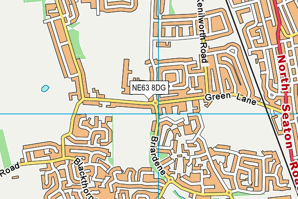 NE63 8DG map - OS VectorMap District (Ordnance Survey)