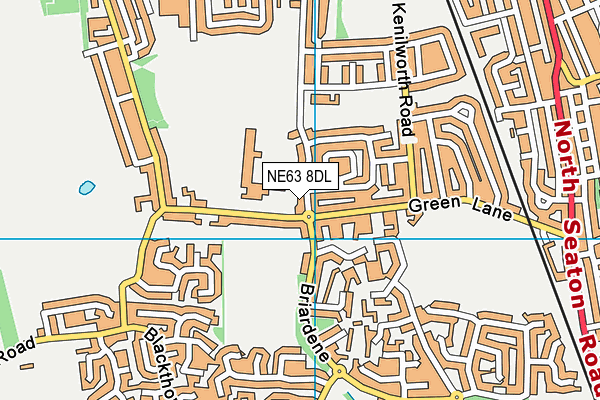 NE63 8DL map - OS VectorMap District (Ordnance Survey)