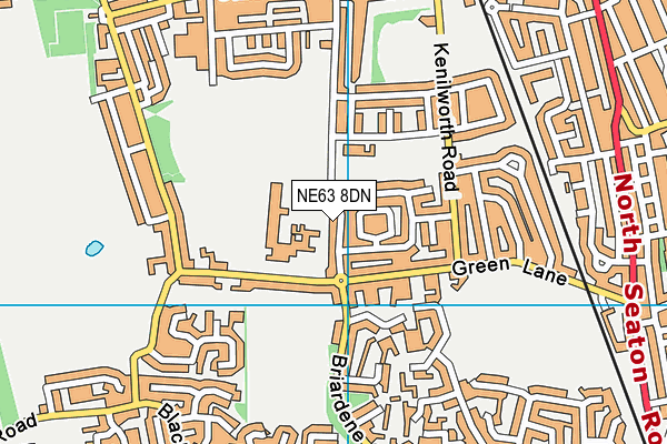 NE63 8DN map - OS VectorMap District (Ordnance Survey)