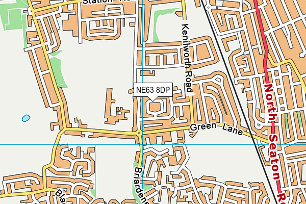 NE63 8DP map - OS VectorMap District (Ordnance Survey)