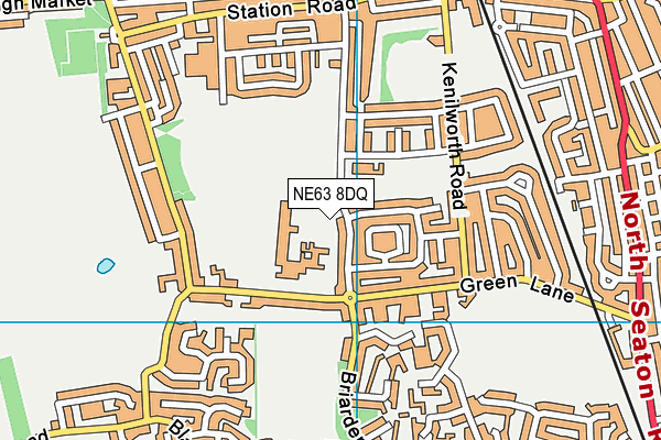 NE63 8DQ map - OS VectorMap District (Ordnance Survey)
