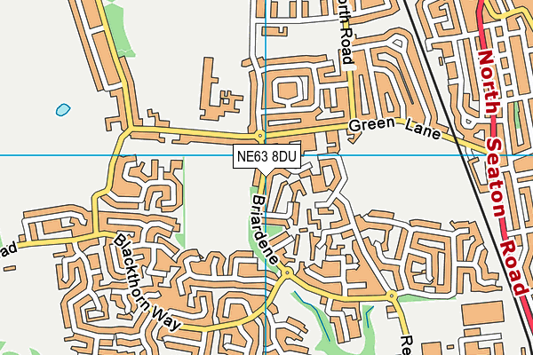 NE63 8DU map - OS VectorMap District (Ordnance Survey)