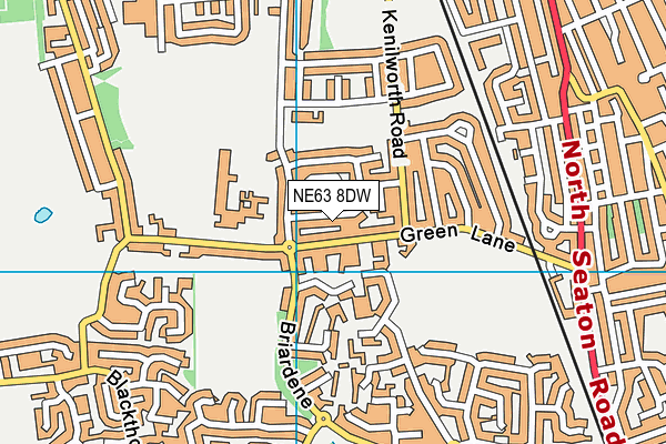 NE63 8DW map - OS VectorMap District (Ordnance Survey)