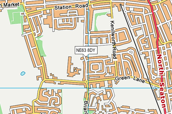NE63 8DY map - OS VectorMap District (Ordnance Survey)