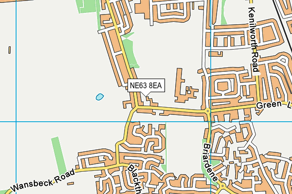 NE63 8EA map - OS VectorMap District (Ordnance Survey)