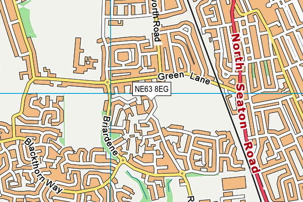 NE63 8EG map - OS VectorMap District (Ordnance Survey)