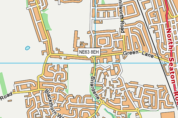 NE63 8EH map - OS VectorMap District (Ordnance Survey)