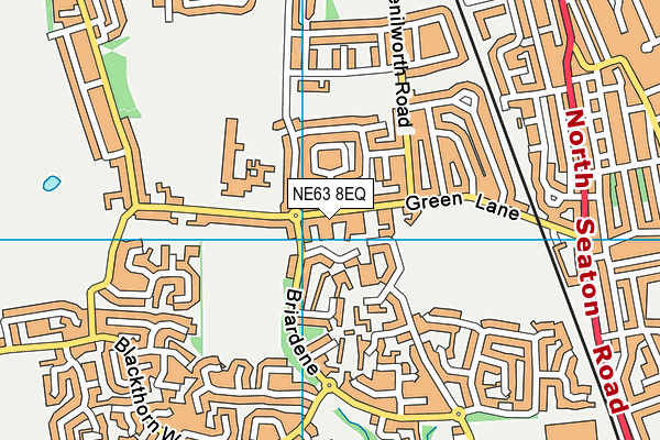 NE63 8EQ map - OS VectorMap District (Ordnance Survey)
